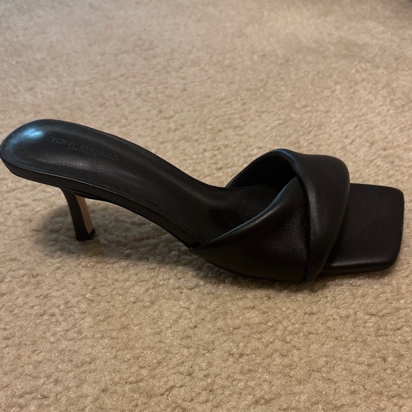 Tony Bianco Black Leather Heels - Picture 2 of 3